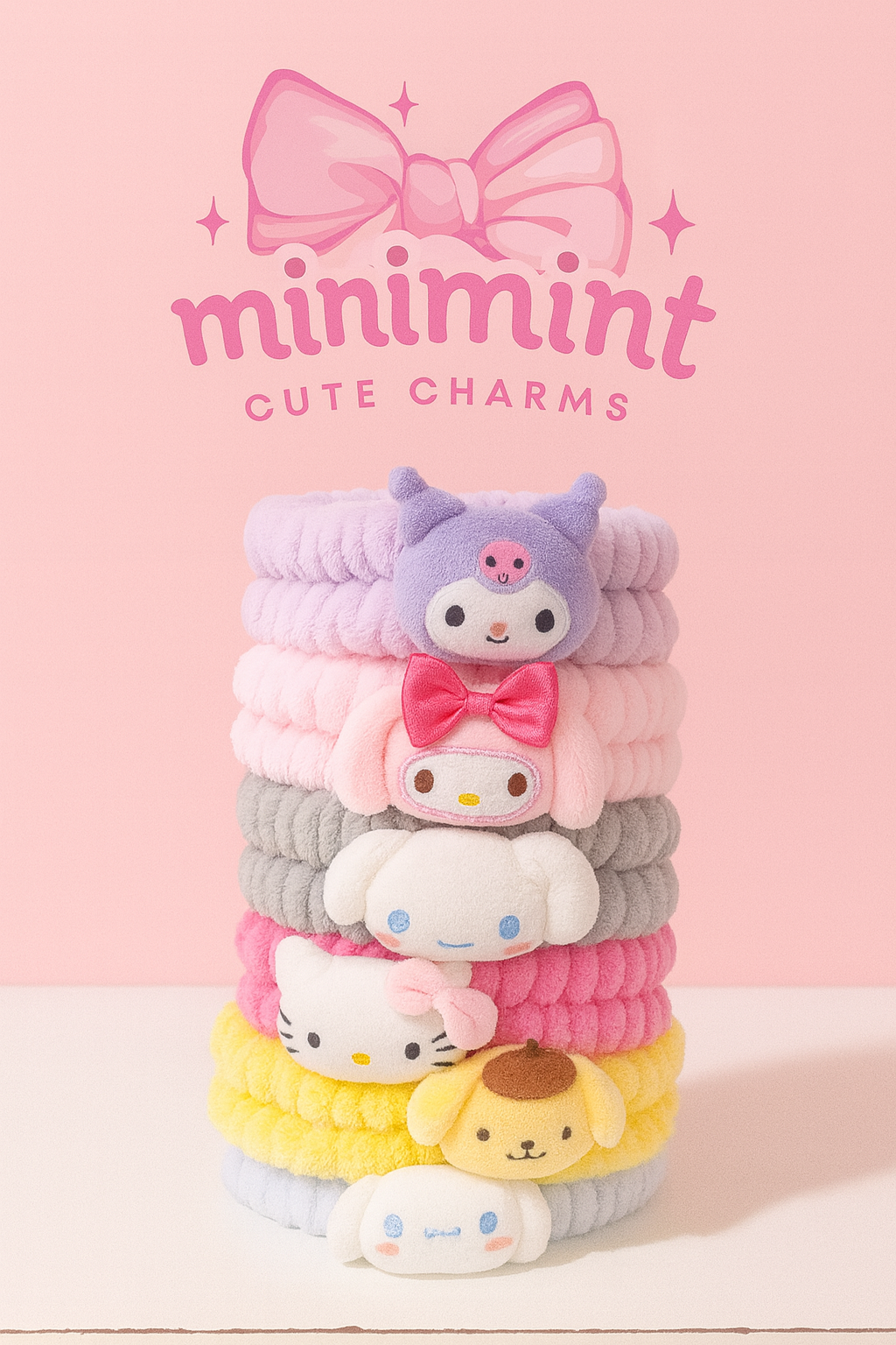 Cute Plush Character Makeup Headband – Soft Elastic Skincare Hairband (Minimint Edition)