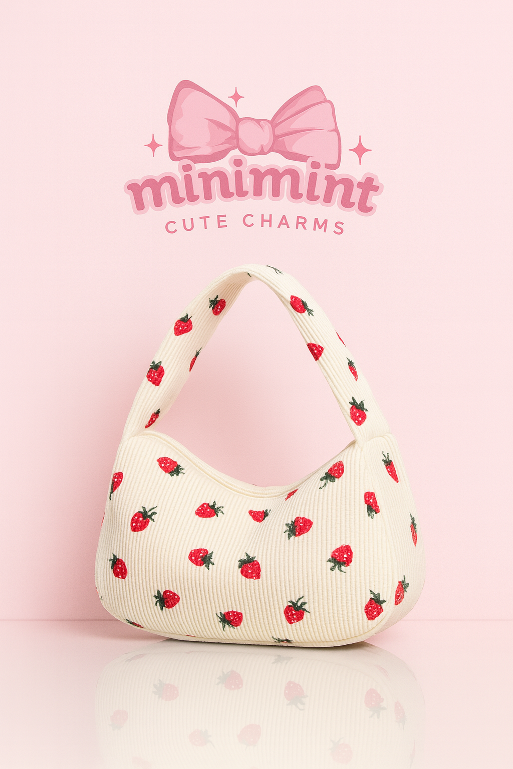 Strawberry Soft Shoulder Bag β Aesthetic Cute Fabric Handbag