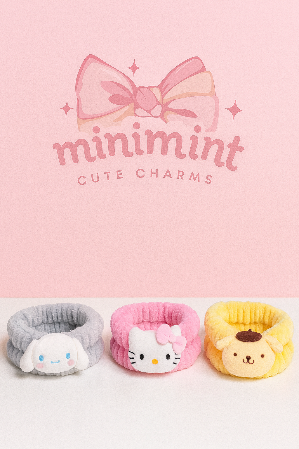 Cute Plush Character Makeup Headband – Soft Elastic Skincare Hairband (Minimint Edition)