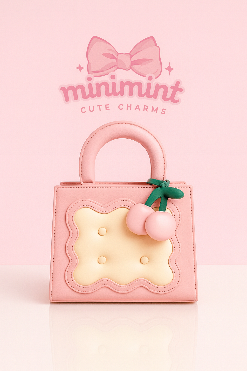 Cherry Biscuit Handbag – Cute Aesthetic Mini Tote Bag