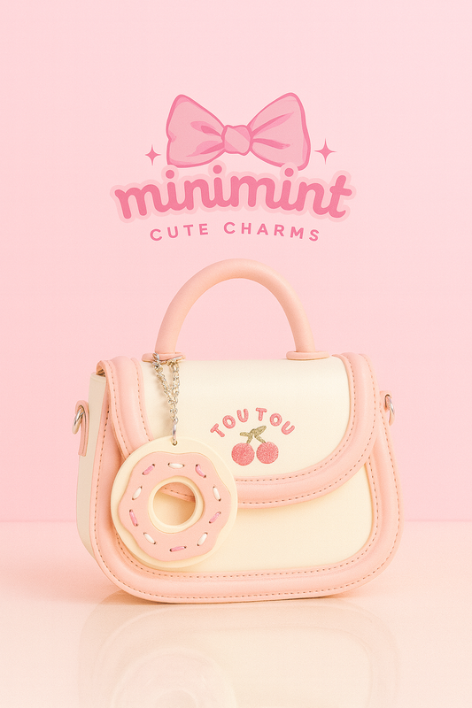 Donut Cherry Handbag – Cute Aesthetic Bag With Donut Charm