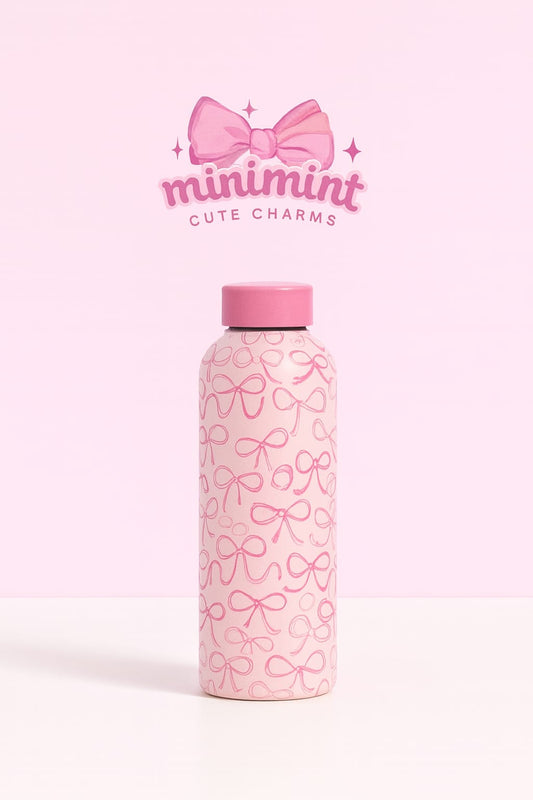 MiniMint Pink Ribbon Water Bottle
