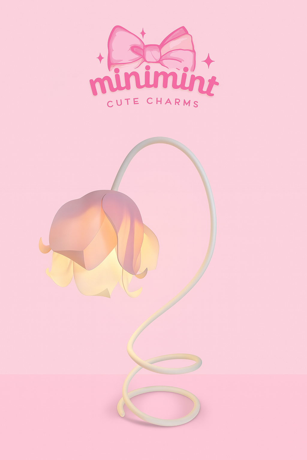 Spiral Blossom Glow Lamp – Pastel Petal Edition