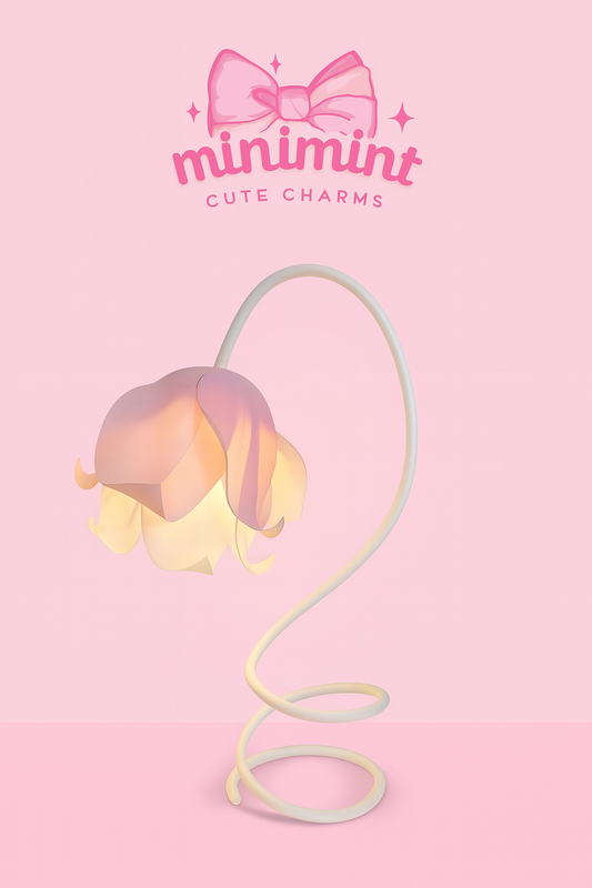Spiral Blossom Glow Lamp – Pastel Petal Edition