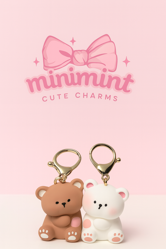 Cute Bear Keychain – Soft Silicone Bag Charm