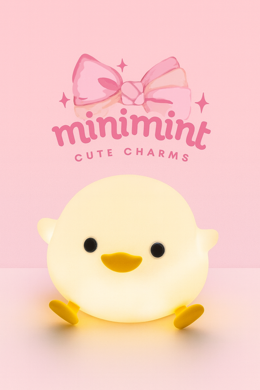 Kawaii Duck Night Light – Soft Silicone Baby Lamp