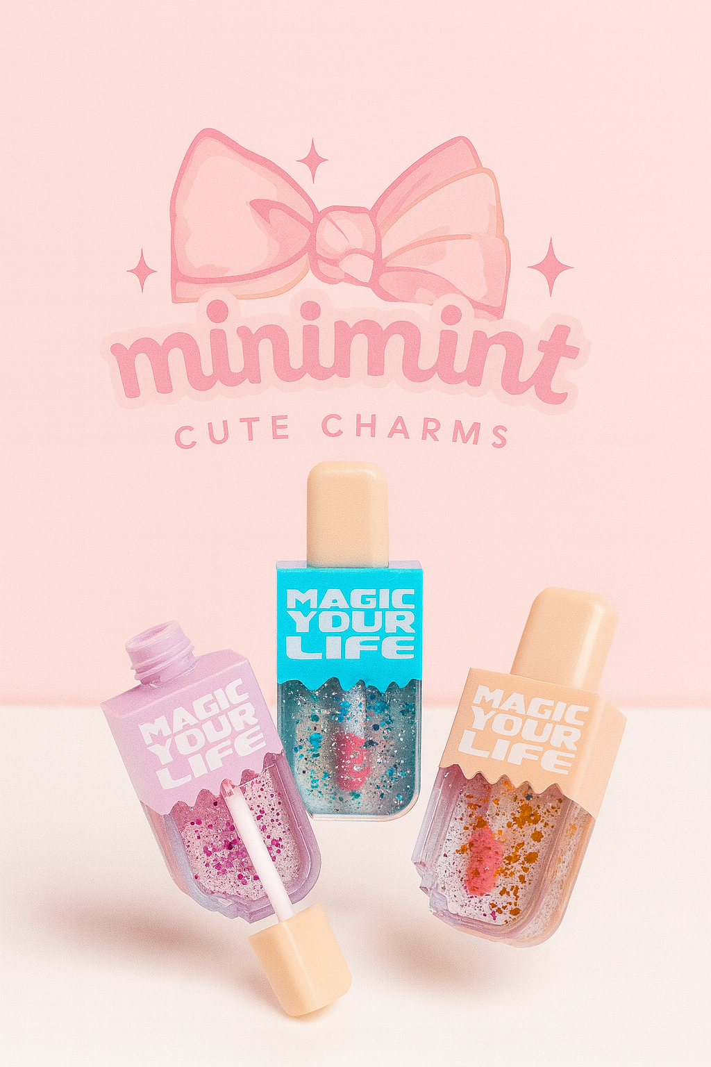 Ice Cream Lip Gloss – Glitter Gloss | Cute Popsicle Lip Gloss