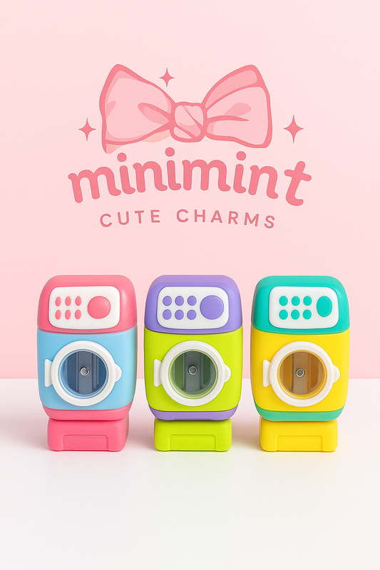 Washing Machine Sharpener – Cute 2-in-1 Pencil Sharpener | Kawaii Stationery